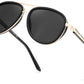 Black/Black / 55 Millimeters | B0FPPWSKXP | FEISEDY Retro Polarized Aviator Sunglasses for Women Men B0259