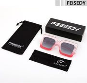 ÉÌƷͼƬ 21 | B0BZRNQQL1 | FEISEDY Oversized Square Sunglasses for Women Fashion Shades Luxury Big Sun Glasses UV400 Protection B2380