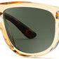 Champagne +Leopard/Green / 54 Millimeters | B0D8JDTPVQ | FEISEDY Square Sunglasses for Women Men Unisex Curved Style Shades Designer Sun Glasses B0214