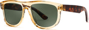 Champagne +Leopard/Green / 54 Millimeters | B0D8JDTPVQ | FEISEDY Square Sunglasses for Women Men Unisex Curved Style Shades Designer Sun Glasses B0214