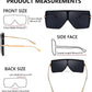 商品图片 11 | B097CVFDZT | FEISEDY Flat Top Oversized Shield Sunglasses Women Men Square Fashion Rimless Shades UV400 B2784
