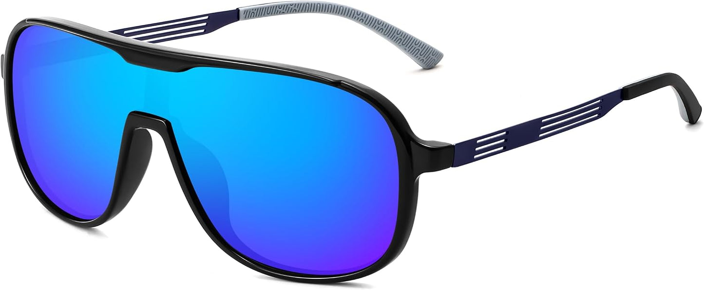 商品图片 3 | B0DSV55WLM | FEISEDY Polarized Sunglasses Men Women Mirrored One Piece Lens B0277