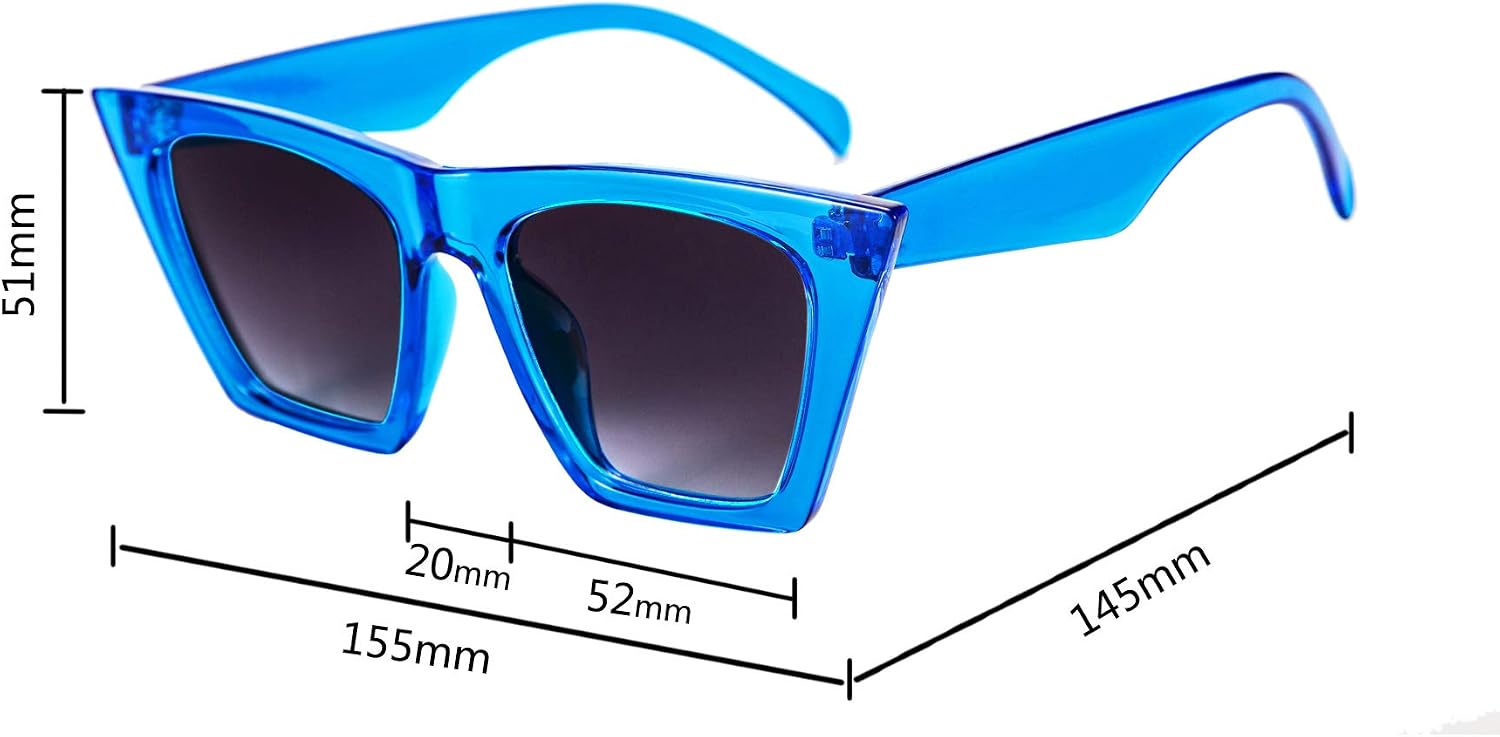 商品图片 131 | B0C5378735 | FEISEDY Vintage Square Cat Eye Sunglasses Women Trendy Cateye Sunglasses B2473