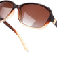 Gradual Brown Frame & Gradual Brown Lens / 58 Millimeters | B0GXVK5SP9 | FEISEDY Polarized Sunglasses for Women Classic Vintage UV400 Shade | Trendy Square Wraparound Ladies Sun Glasses B0309