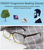 ÉÌƷͼƬ 42 | B07Q5Y42G2 | FEISEDY Progressive Multifocal Reading Glasses Blue Light Blocking Reader Glasses TR90 Frame Women Men B2497