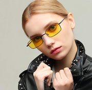 ÉÌƷͼƬ 42 | B079L1KYF3 | FEISEDY Vintage Small Rectangle Sunglasses Women Men Retro Trendy Square Metal Frame Sun Glasses B2295