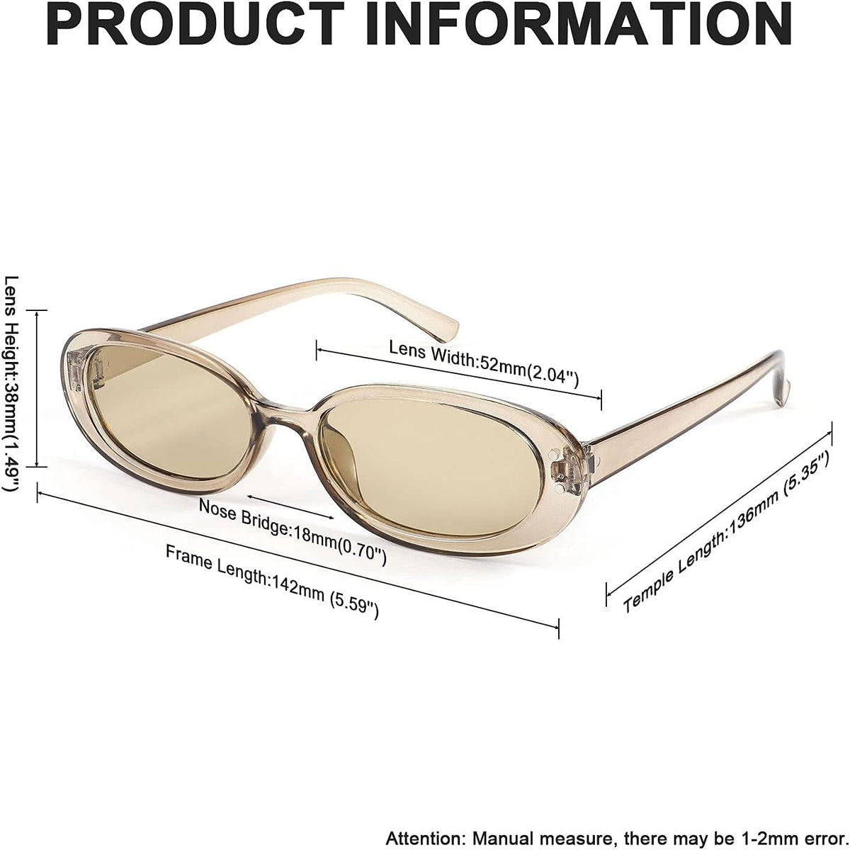 ÉÌƷͼƬ 13 | B09CPPH1XH | FEISEDY Retro 90s Oval Small Sunglasses Women Men Trendy Sunglasses Tinted Glasses B2801