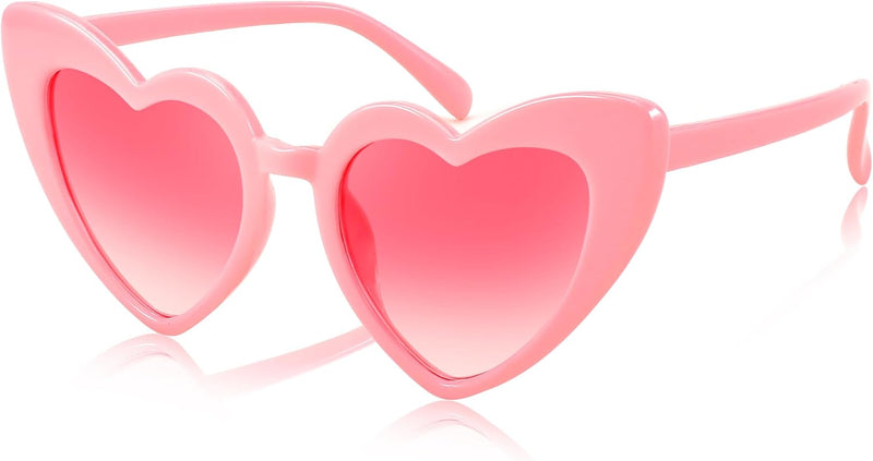Pink / 52 Millimeters | B0CHVGHKSV | FEISEDY 2 Pack Vintage Heart Sunglasses Toddler De Sol Gafas Beach Party Holiday Sun Glasses B2903