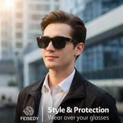 ÉÌƷͼƬ 27 | B0GQH1CMTJ | FEISEDY Fit Over Glasses Polarized Sunglasses Oversized Square UV400 B0250