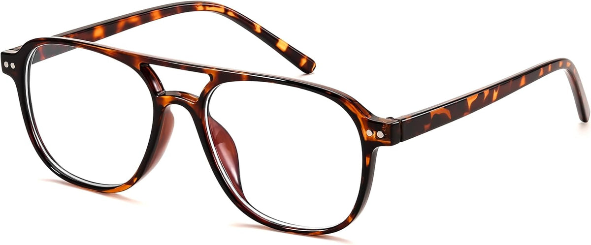 Tortoise / 50 Millimeters | B0CY1ZFG7R | FEISEDY Blue Light Blocking Glasses Women Men Square Computer Lightweight Pilot Glasses Anti Eyestrain & UV Glare B0141