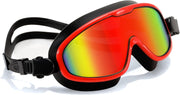 Red / red | B0D4HKTQ13 | FEISEDY Swim Goggles No Leaking Anti-Fog Pool Goggles Swimming Goggles Adult Men Women Youth, 180° Clear Vision UV400 B2389