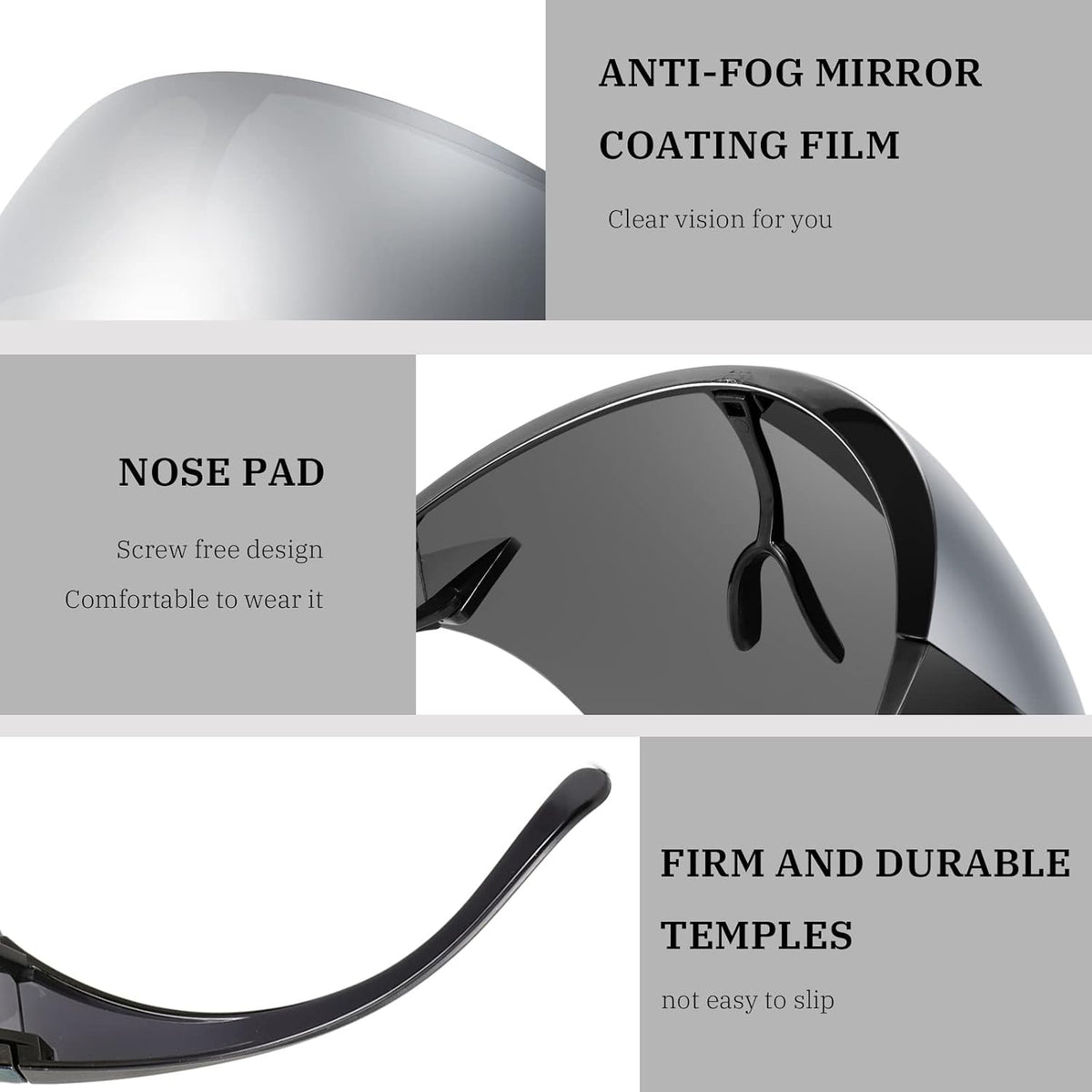 商品图片 50 | B097Y3FQJJ | FEISEDY Full Face Shield Sunglasses – Anti-Fog UV400 Mirror Visor
