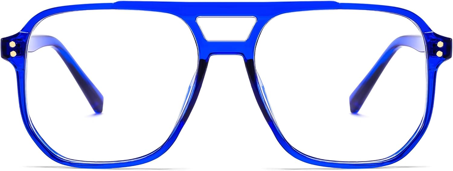 商品图片 52 | B0C6ZZXZ3F | FEISEDY Blue Light Glasses for Women Men Oversized Pilot Lightweight B2866