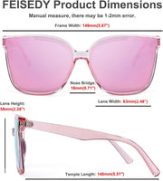 ÉÌƷͼƬ 56 | B0871BKMTN | FEISEDY Oversized Polarized Sunglasses - UV400 Protection, Square Fashion Sun Glasses for Outdoor & Daily B2600