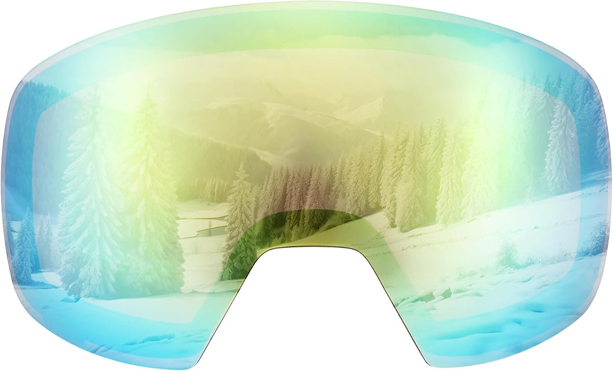 Blue Green Vlt 16% | B0CD3V82RJ | FEISEDY Magnetic Ski Goggles for Men Women Youth Frameless Snow Goggles 100% UV Protection Snowboard Goggles B0020