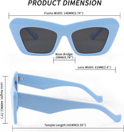 ÉÌƷͼƬ 38 | B09TFBWQ5G | FEISEDY Retro Square Cat Eye Sunglasses Jelly Colored Women Men 90s B2902
