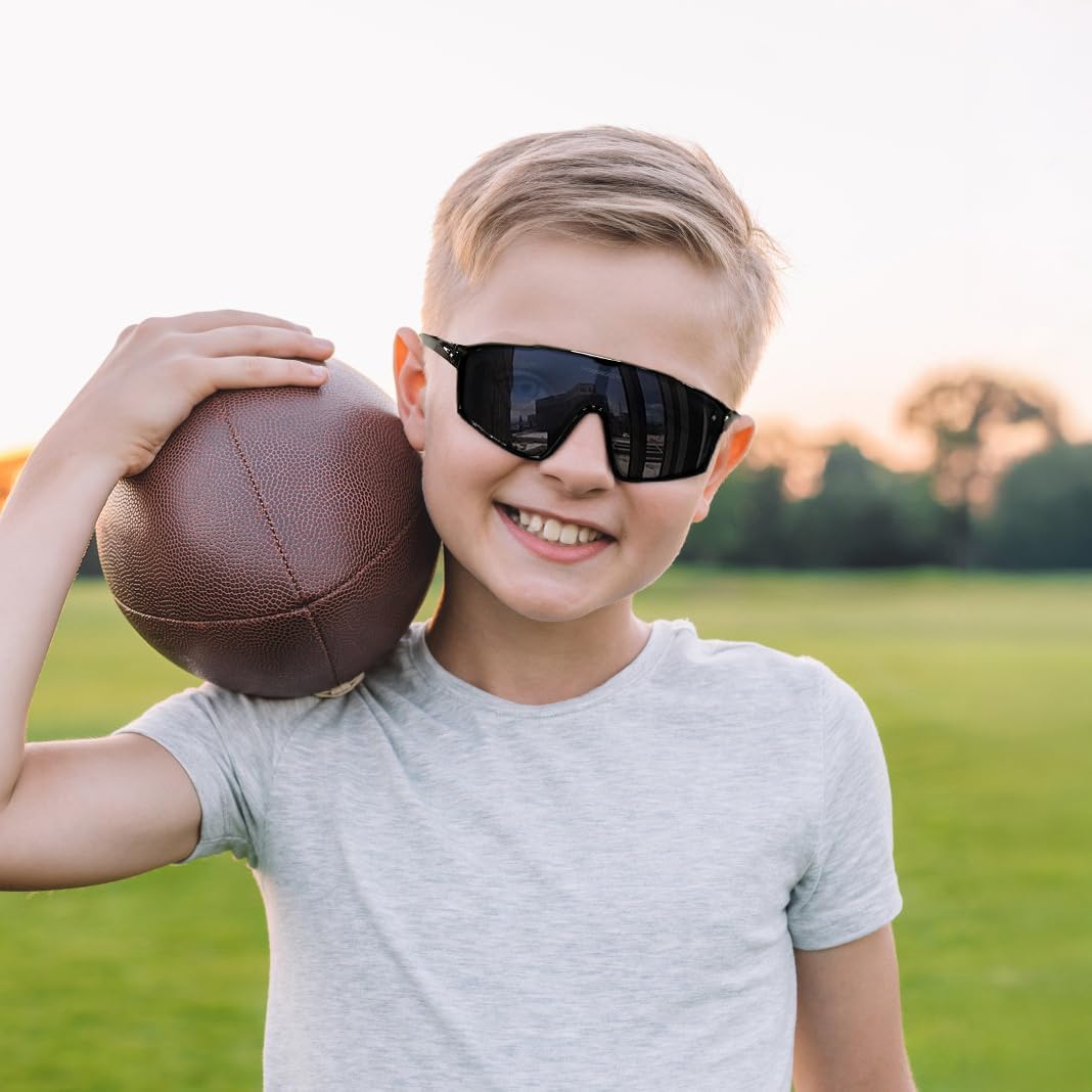 ÉÌƷͼƬ 3 | B0DFLMHFF6 | FEISEDY Kids Teens Baseball Polarized Sunglasses Lightweight TR90 Frame UV400 Sports Cycling Shades for Boys Girls B0186