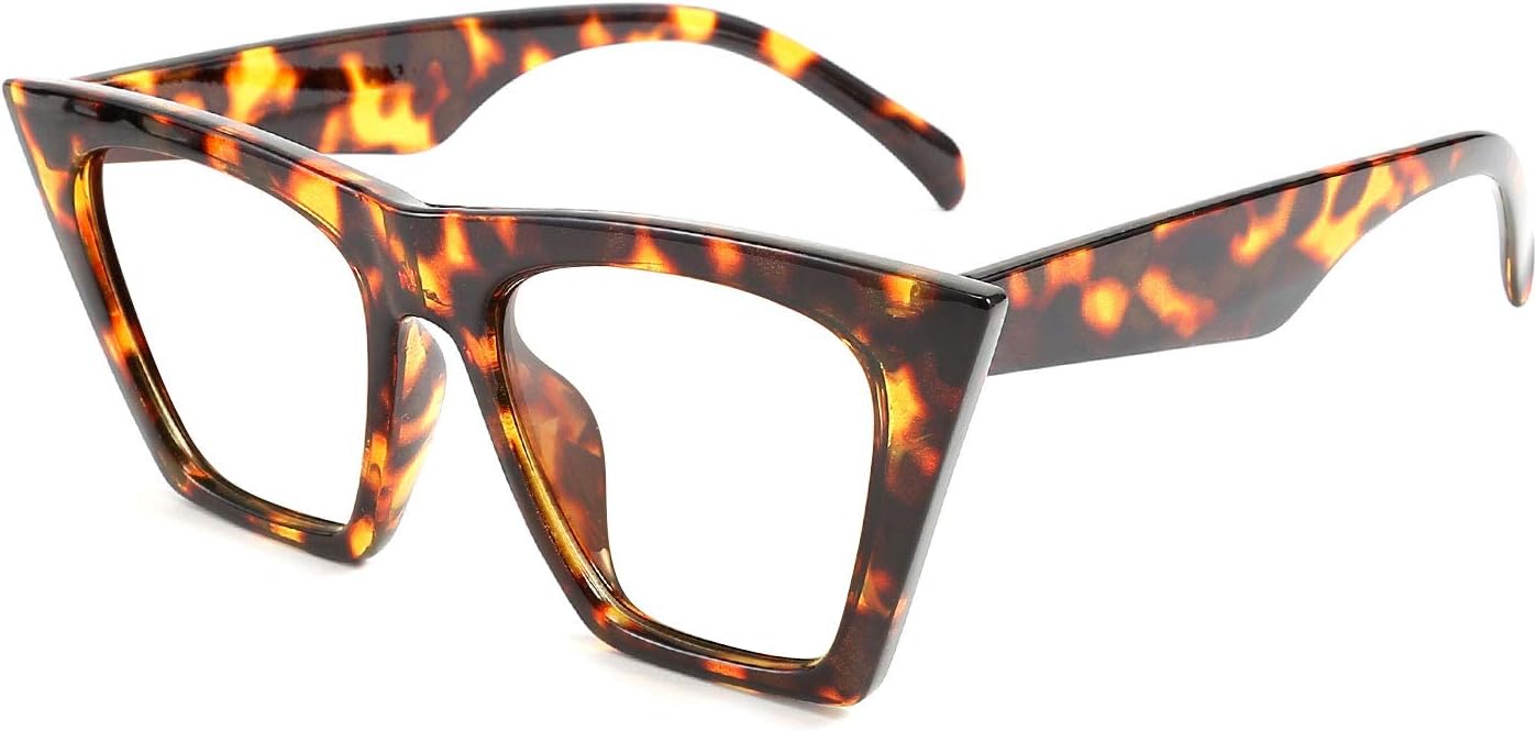 Leopard / 2.5 x | B08HMZDWBH | FEISEDY Square Cat Eye Reading Glasses Blue Light Blocking Women Fashion Cateye Reader Anti Glare Digital Eyestrain B2604