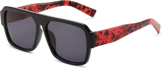 Black Frame & Leopard / 57 Millimeters | B0D3LVNVSJ | FEISEDY Square Sunglasses for Women Men Rectangle Classic Sunglasses Designer Thick Frame Shades Sun Glasses UV400 B0166