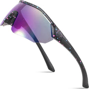 005 - Black Purple / 70 Millimeters | B0CNCWFLDY | FEISEDY Polarized Sunglasses Baseball Lightweight Frame Men Women Sports Cycling Sun Glasses for MTB UV400 Protection B0056