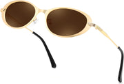 ÉÌƷͼƬ 7 | B0GVDPV1W4 | FEISEDY Metal Oval Sunglasses UV400 Protection for Women and Men B0429