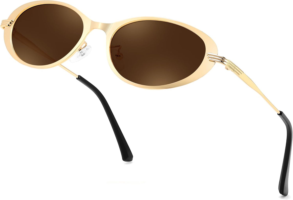 ÉÌƷͼƬ 7 | B0GVDPV1W4 | FEISEDY Metal Oval Sunglasses UV400 Protection for Women and Men B0429
