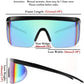 商品图片 13 | B096SD9GGG | FEISEDY Oversized Mirror Shield Sport 80s Sunglasses Ski Goggles Flat Top One Piece Futuristic Visor Women Men B2522