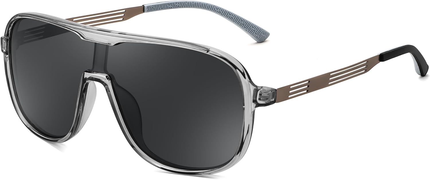 商品图片 32 | B0DSV55WLM | FEISEDY Polarized Sunglasses Men Women Mirrored One Piece Lens B0277