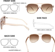 ÉÌƷͼƬ 29 | B0CB543WBD | FEISEDY Vintage Retro 70s Plastic Aviator Sunglasses Women Men Classic Large Squared Frame B2751