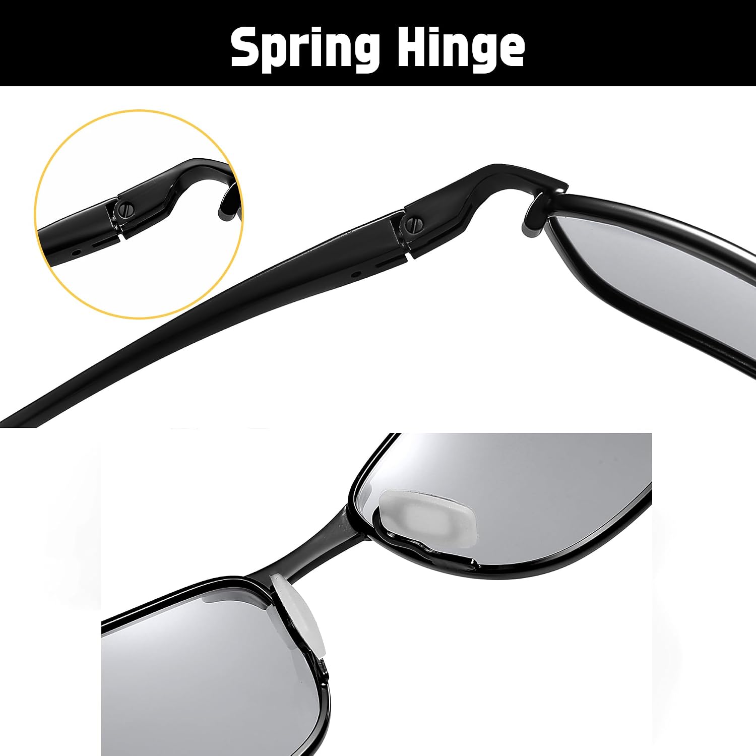 商品图片 37 | B07GSRV2H5 | FEISEDY Rectangle Polarized Square Sunglasses for Men Women B2444