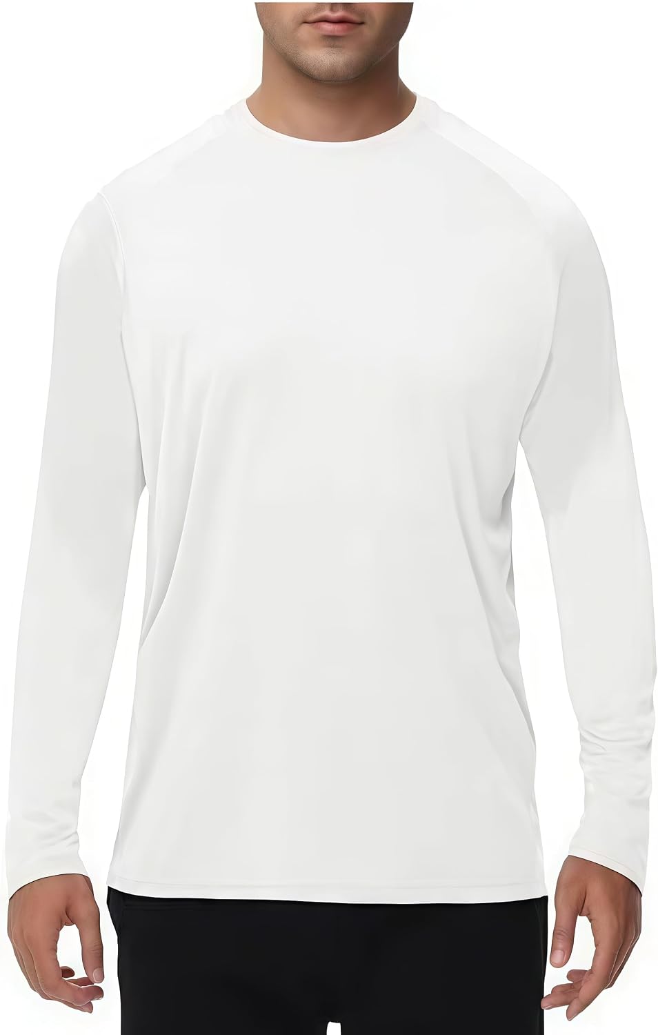 X-Large / White | B0FRXXHHS2 | Men's Long Sleeve Shirts Quick Dry Moisture Wicking, High Elasticity Workout T-Shirt for Running Gym Fishing Swim