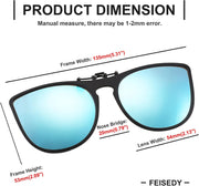 ÉÌƷͼƬ 6 | B093SYK6Y9 | FEISEDY Cat Eye Polarized Clip-On Sunglasses Men Women over Glasses Driving Outdoor B2764