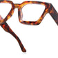 Tortoise / 53 Millimeters | B0DXDTNR9F | FEISEDY Retro Blue Light Blocking Glasses for Women Men 90s Classic Rectangle Frame Thick Chic Computer Eyeglasses B2383R