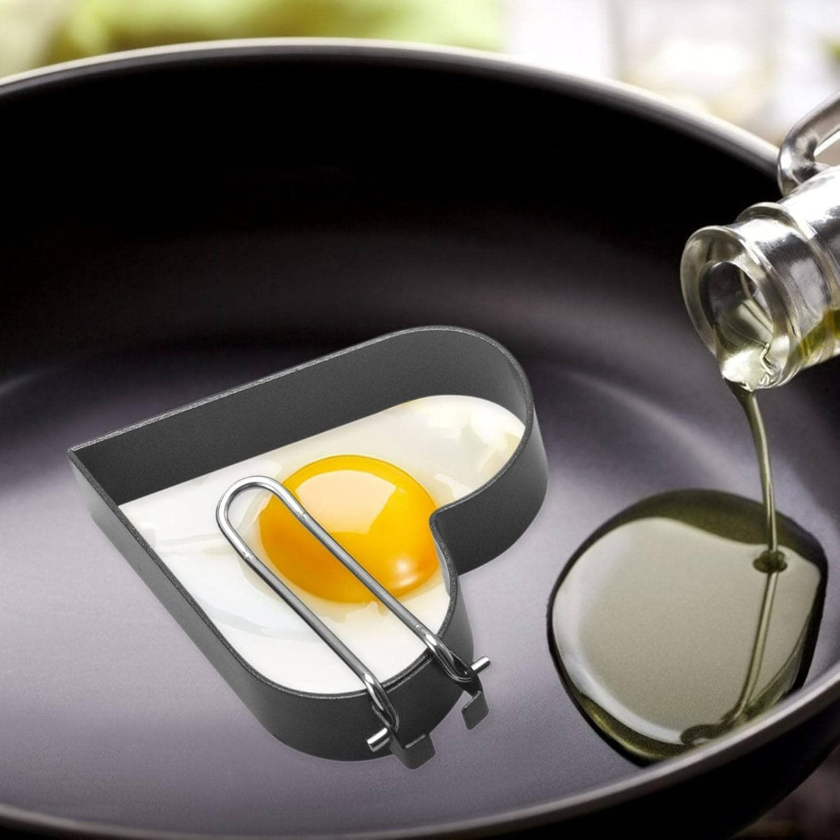 2PCS Heart | B0DY7MF9Q7 | 2PCS Nonstick Egg Rings, Round Crumpet Ring Mold Shaper for Breakfast Sandwich Burger