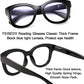 商品图片 11 | B082SVW71F | FEISEDY Retro Reading Glasses Thick Square Big Frame Blue Light Blocking Lens Anti Glare Digital Eyestrain B2534