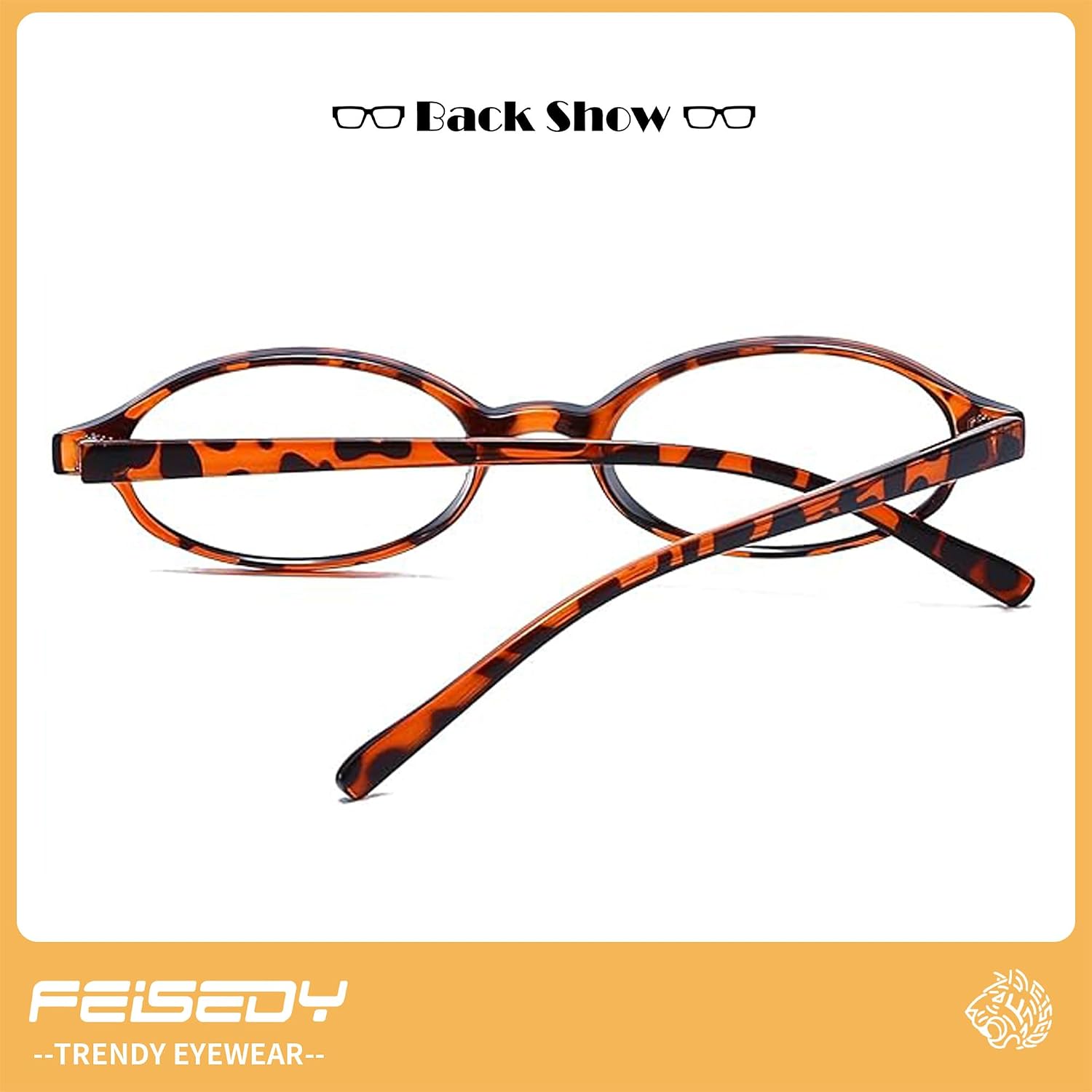 商品图片 26 | B0DKNKBFBX | FEISEDY Y2K Retro Oval Nerd Blue Light Glasses for Women B0258