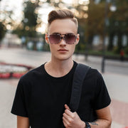 ÉÌƷͼƬ 144 | B0CB543WBD | FEISEDY Vintage Retro 70s Plastic Aviator Sunglasses Women Men Classic Large Squared Frame B2751
