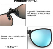 ÉÌƷͼƬ 5 | B093SYK6Y9 | FEISEDY Cat Eye Polarized Clip-On Sunglasses Men Women over Glasses Driving Outdoor B2764