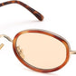 Tortoise Frame Champagne Lens / 52 Millimeters | B0H2XMFV47 | FEISEDY 90s Retro Oval Cat Eye Sunglasses UV400 Small Face B0450