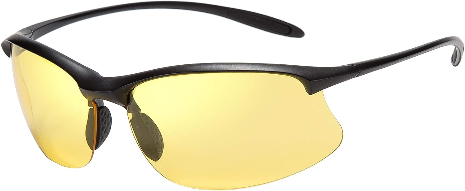 Yellow / 67 Millimeters | B07PY2PMLK | FEISEDY Polarized Sports Sunglasses Men Outdoor Running Riding TR Frame Sunglasses B2484