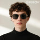 商品图片 11 | B0FQ4Y7FV6 | FEISEDY Polarized Aviator Sunglasses for Women Men Square TAC Lens B0329 | UV400 protection, Lightweight, Military-grade durability, Spring temples, Climate Pledge Friendly, Driving, Beach