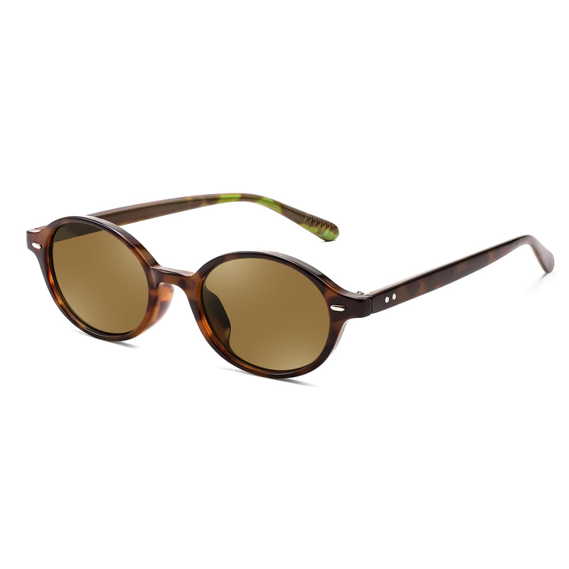 FEISEDY Retro Oval Sunglasses for Women 90s Narrow Round Lightweight Shades Y2k Trendy Sunnies B1171