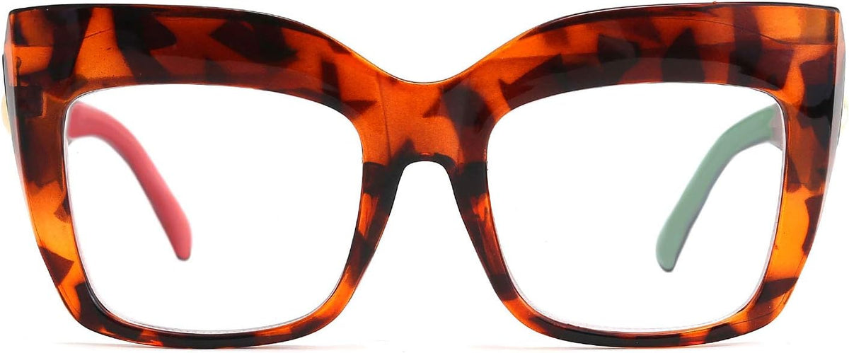 ÉÌƷͼƬ 12 | B07N5J9CF4 | FEISEDY Square Oversized Glasses Frame Eyewear Women B2475