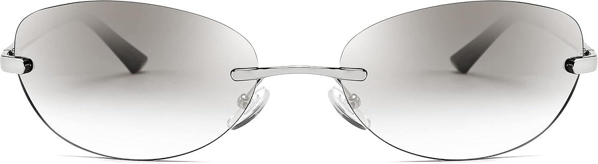 ÉÌƷͼƬ 10 | B0BZPBKFF1 | FEISEDY Trendy Rimless Oval Sunglasses for Women Men Retro 90s Eyewear Frame Y2K Glasses B2393