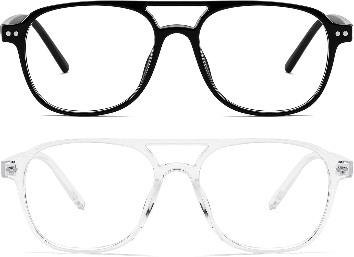 商品图片 9 | B0CY2LFJP7 | FEISEDY Blue Light Blocking Glasses Women Men Square Computer Lightweight Pilot Glasses Anti Eyestrain & UV Glare B0141