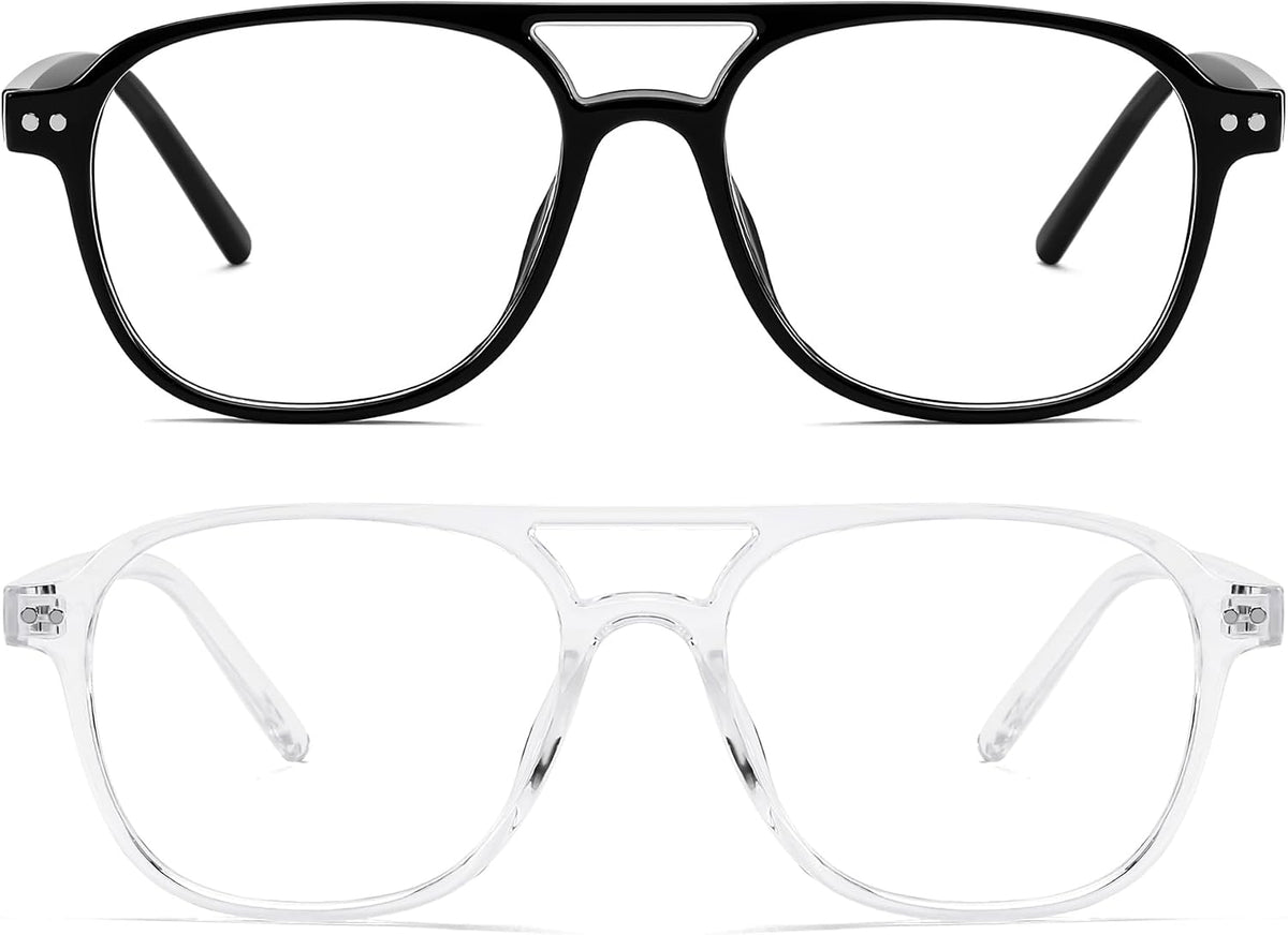 ÉÌƷͼƬ 9 | B0CY2LFJP7 | FEISEDY Blue Light Blocking Glasses Women Men Square Computer Lightweight Pilot Glasses Anti Eyestrain & UV Glare B0141