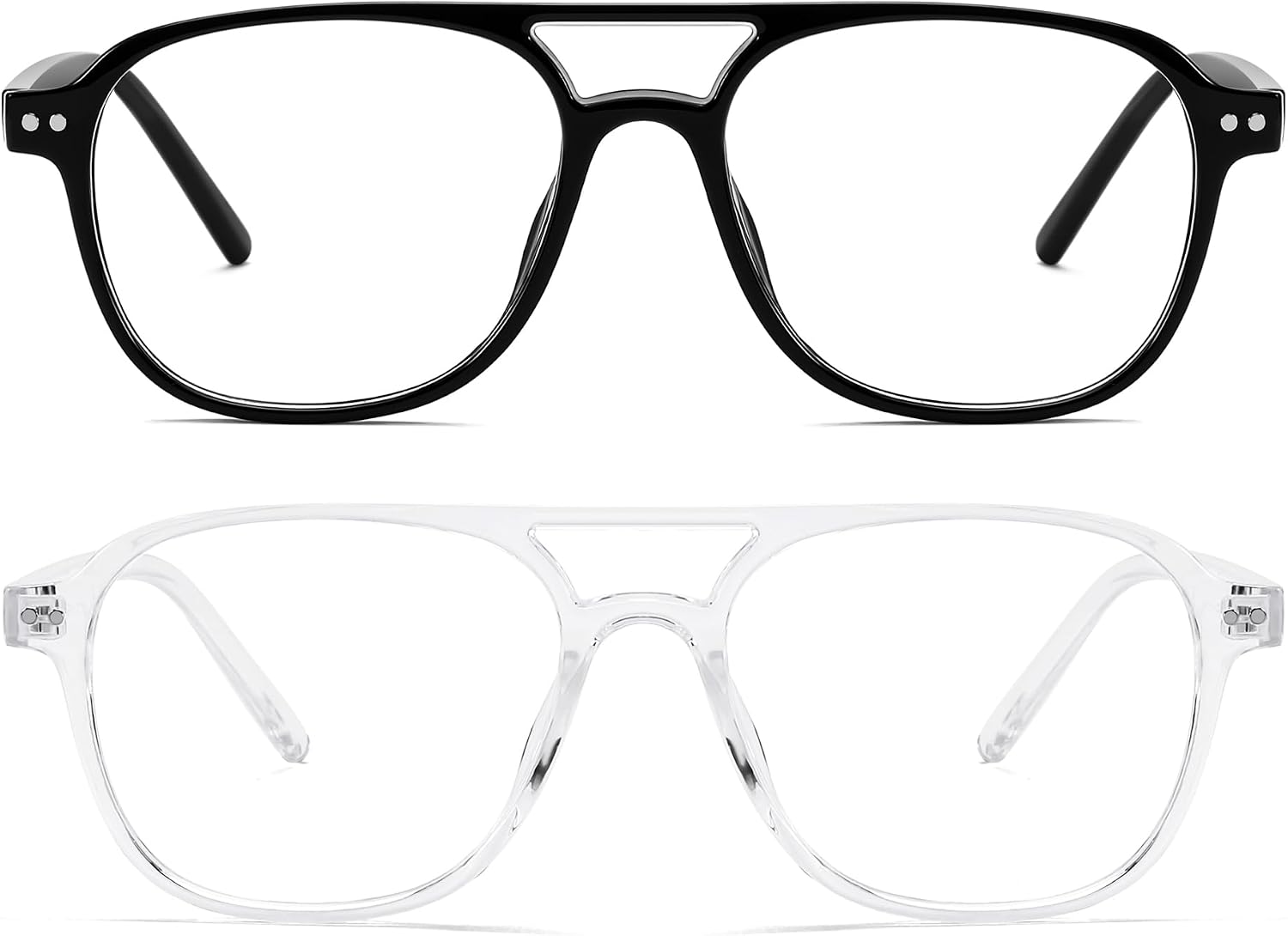 商品图片 9 | B0CY2LFJP7 | FEISEDY Blue Light Blocking Glasses Women Men Square Computer Lightweight Pilot Glasses Anti Eyestrain & UV Glare B0141