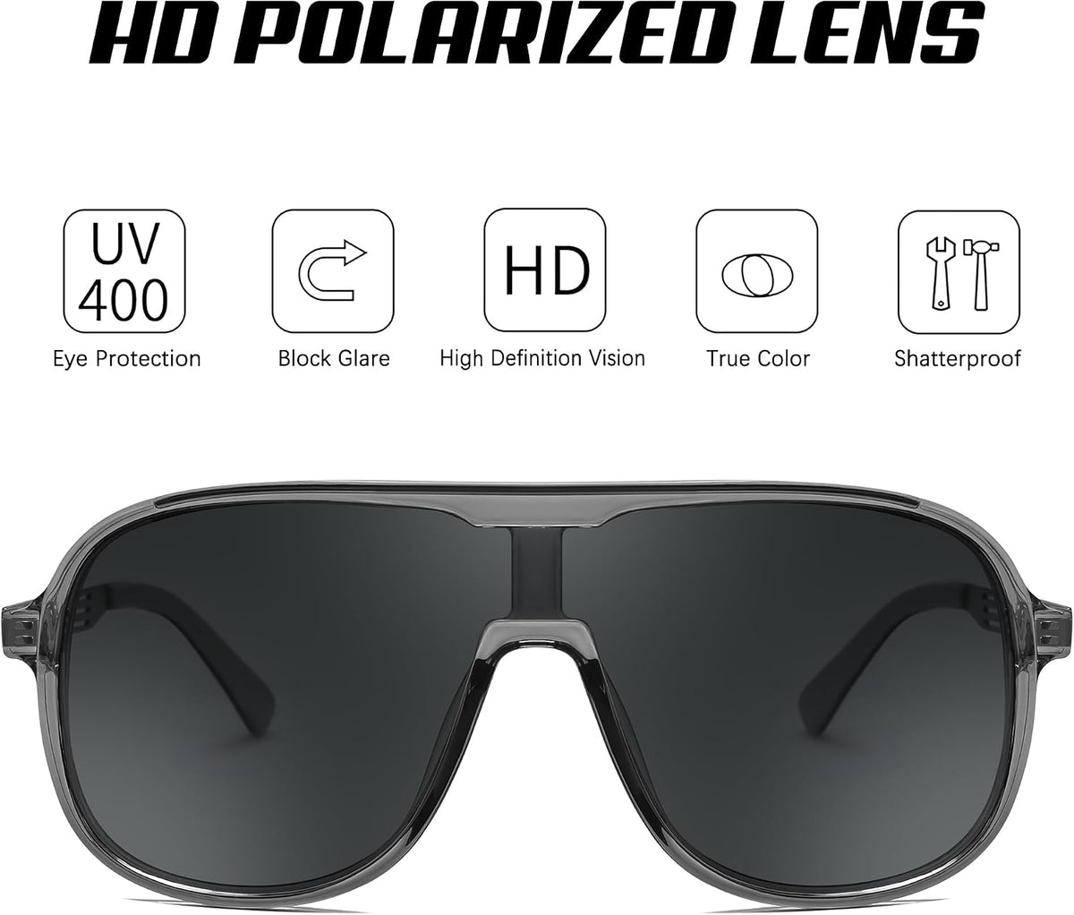 ÉÌƷͼƬ 34 | B0DSV55WLM | FEISEDY Polarized Sunglasses Men Women Mirrored One Piece Lens B0277