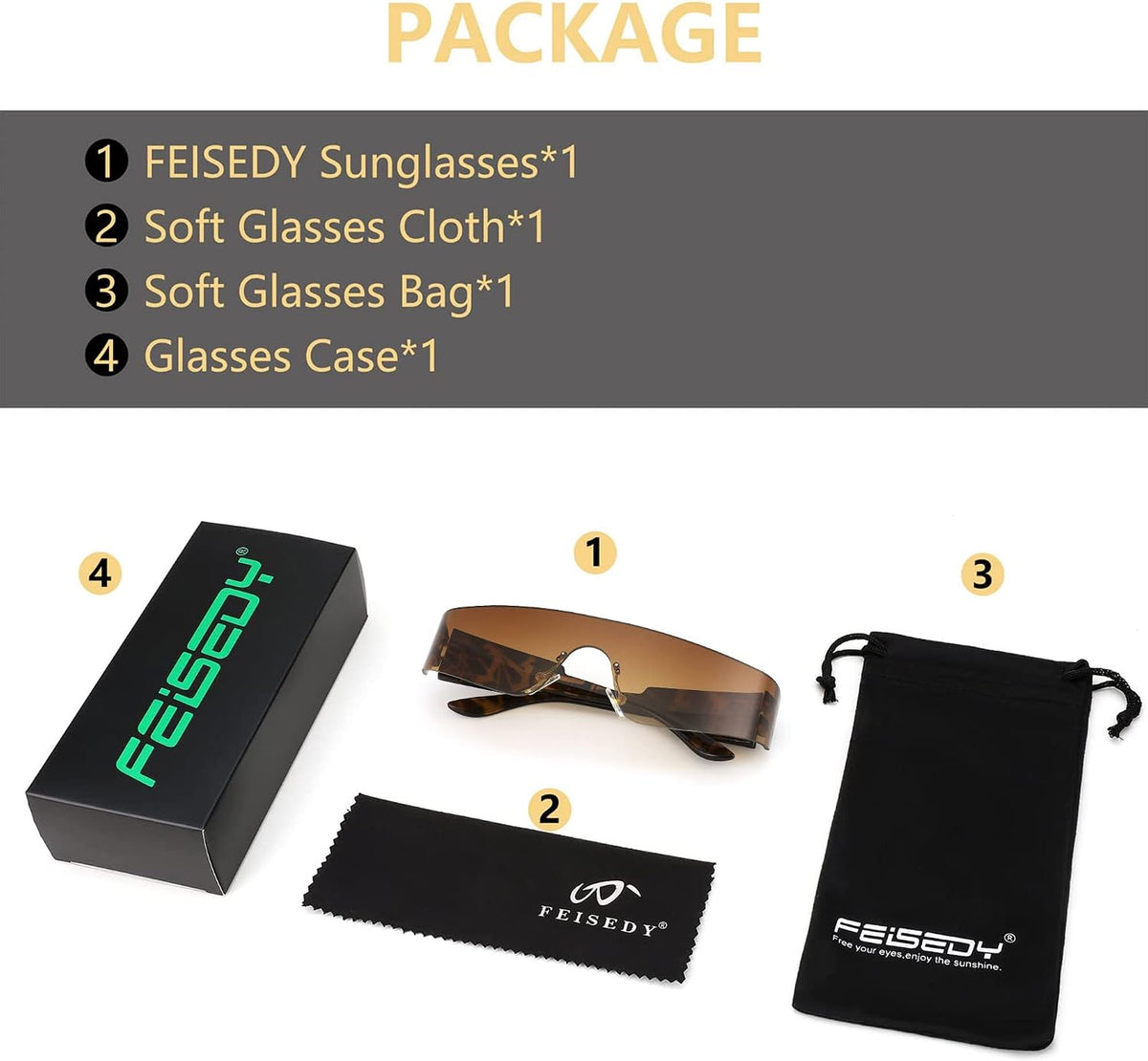 ÉÌƷͼƬ 27 | B0B1V45SXC | FEISEDY Y2K Futuristic Sunglasses Women Men Rimless One Piece Miorred B2927