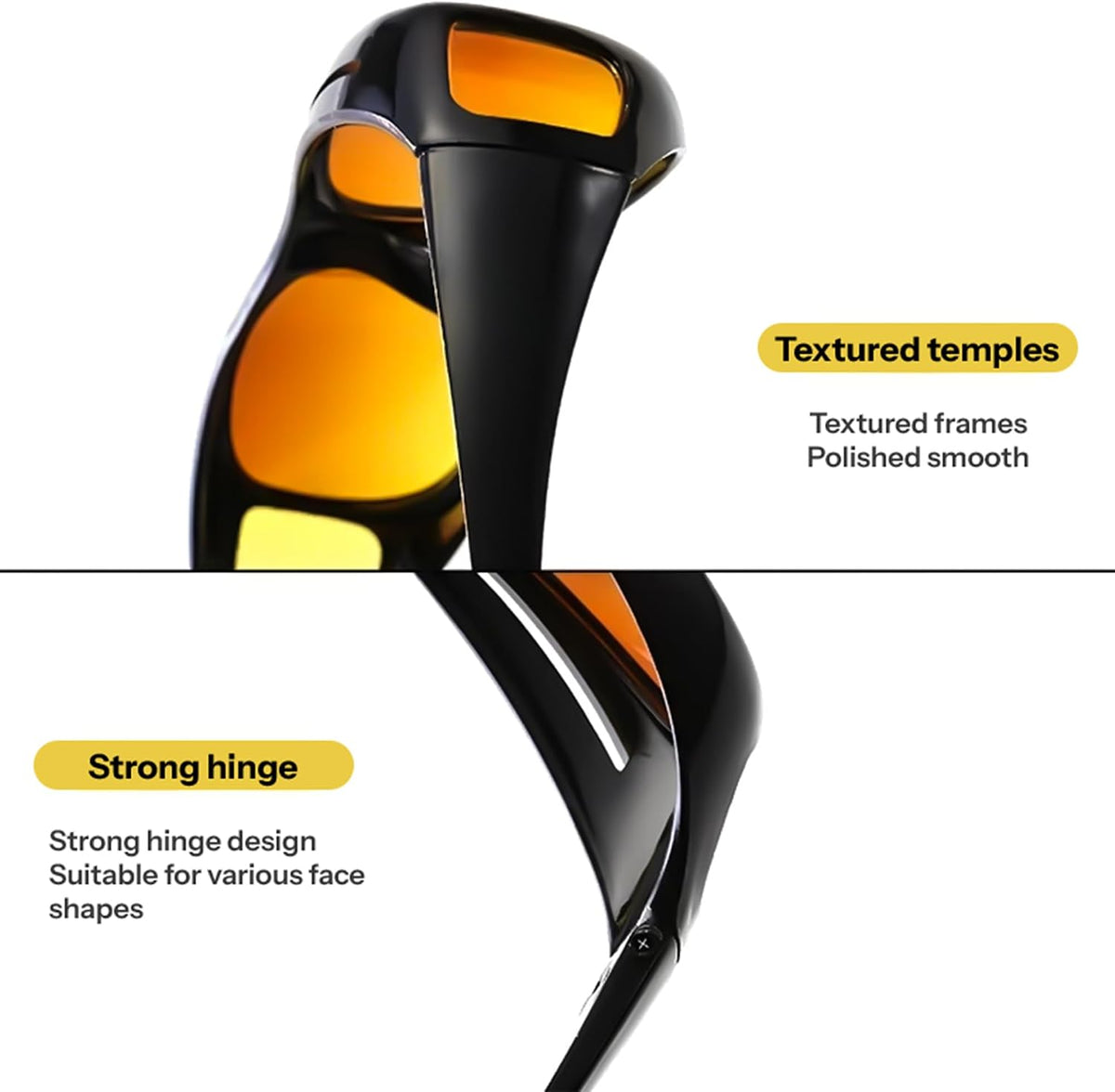 商品图片 12 | B0FPCJVNW5 | Fit Over Glasses Sunglasses for Women Men - Driving Glasses Day/Night Myopia Goggles Sunglasses Cover